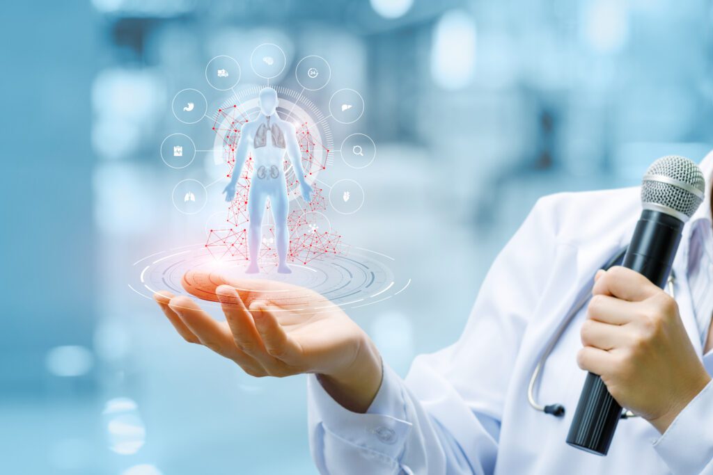 A,Doctor,With,A,Microphone,Is,Holding,A,Digital,Figure Alternative Medical Events in Charlottesville